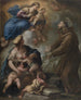 La Vierge et l'Enfant apparaissant à saint François d'Assise - Luca Giordano — vy av konstverket