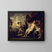 Venus, Mars och Vulcains smedja - Luca Giordano — inramlat konstverk på väggen