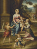 Le Mariage mystique de sainte Catherine - Luca Longhi — vy av konstverket