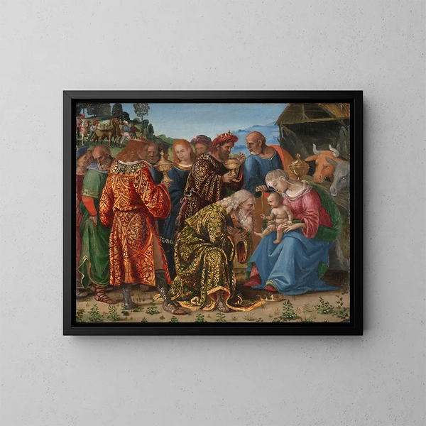 L'Adoration des Mages - Luca Signorelli — inramlat konstverk på väggen