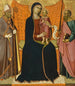 La Vierge à l'Enfant avec saint Nicolas et saint Paul - Luca di Tommè — vy av konstverket