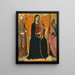 La Vierge à l'Enfant avec saint Nicolas et saint Paul - Luca di Tommè — inramlat konstverk på väggen