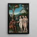 Jugement de Pâris - Lucas Cranach den äldre — inramlat konstverk på väggen