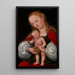 Vierge à l'Enfant avec des raisins - Lucas Cranach l'Ancien — inramlat konstverk på väggen