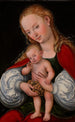 Vierge à l'Enfant avec des raisins - Lucas Cranach l'Ancien — vy av konstverket