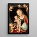 Jungfru Maria med det unge Sankt Johannes Döparen - Lucas Cranach den äldre — inramlat konstverk på väggen