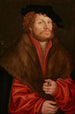 Porträtt av Moritz Buchner - Lucas Cranach den Äldre — inramlat konstverk på väggen