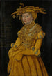 porträttet av hertiginna Catherine - Lucas Cranach den äldre — inramlat konstverk på väggen