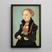 Porträtt av elektriska Sibylle av Sachsen 1510-1569 - Lucas Cranach den äldre — inramlat konstverk på väggen