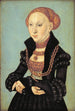 Porträtt av elektriska Sibylle av Sachsen 1510-1569 - Lucas Cranach den äldre — vy av konstverket