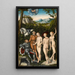 Le Jugement de Pâris - Lucas Cranach l'Ancien — inramlat konstverk på väggen