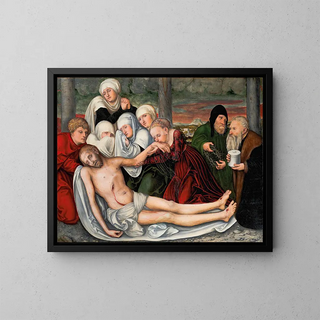 La Lamentation - Lucas Cranach den Äldre — inramlat konstverk på väggen