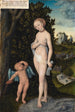 Venus med Cupido som flyger med honung - Lucas Cranach den äldre — vy av konstverket