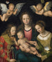 den heliga jungfrun med barnet med de heliga Katarina och Barbara - Lucas Cranach den äldre — vy av konstverket