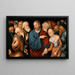 Le Christ et la femme adultère - Lucas Cranach le Jeune — inramlat konstverk på väggen