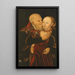 Amants mal assortis - Lucas Cranach le Jeune — inramlat konstverk på väggen