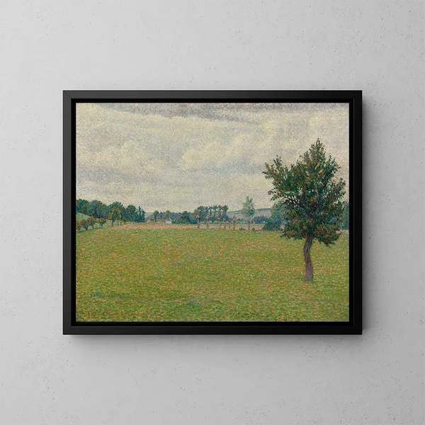 Prairie de Thierceville - Lucien Pissarro — inramlat konstverk på väggen