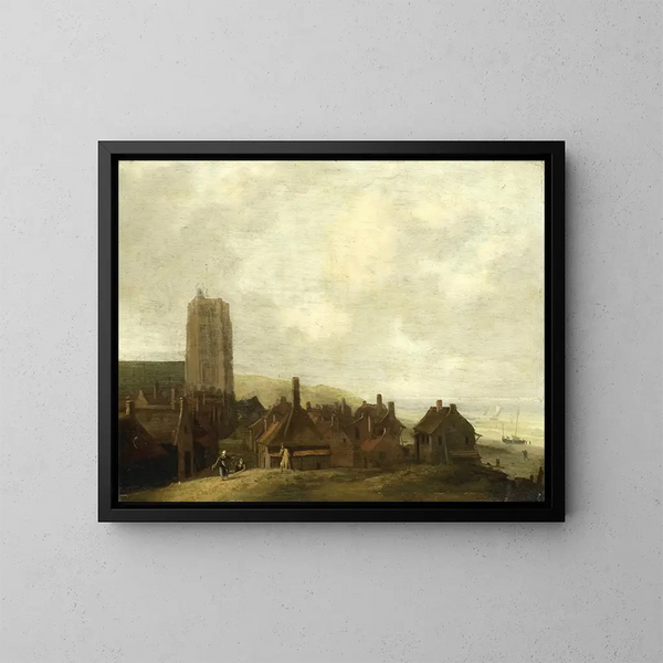 Vue d'Egmond aan Zee - Ludolf Bakhuizen — inramlat konstverk på väggen