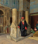 Prier dans la Mosquée Bleue du Caire - Ludwig Deutsch — vy av konstverket