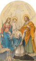 Clemens Maria Hofbauer och helgon - Ludwig Ferdinand Schnorr von Carolsfeld — vy av konstverket