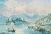 Vue de l'île de Bled sur le lac de Bled en Slovénie - Ludwig Halauska — vy av konstverket