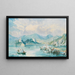 Vue de l'île de Bled sur le lac de Bled en Slovénie - Ludwig Halauska — inramlat konstverk på väggen