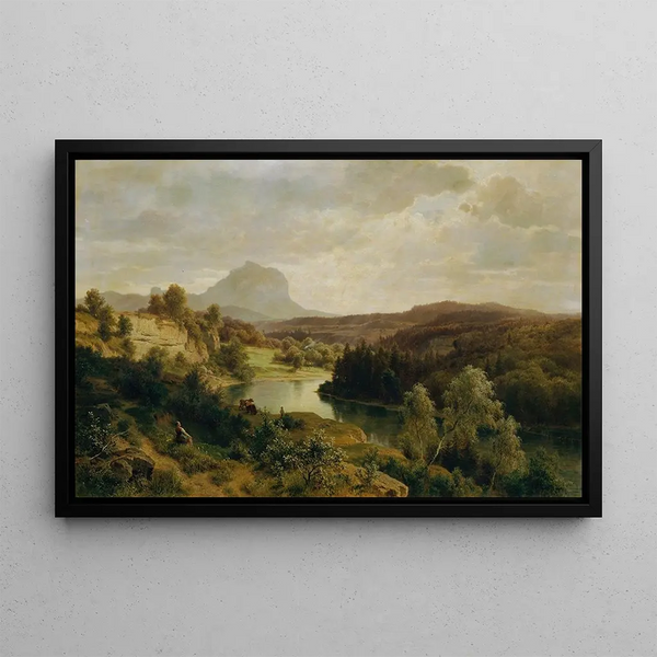 Ludwig Halauska - Die Traun und der Traunstein.webp