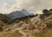 Vue de Mittenwald au massif du Karwendel - Ludwig Halauska — vy av konstverket