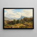 Vue des Alpes depuis Maienfeld dans les Grisons vers le Liechtenstein - Ludwig Halauska — inramlat konstverk på väggen