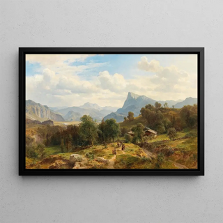 Ludwig Halauska - View of the Alps from Maienfeld in Graubnden towards Liechtenstein.webp