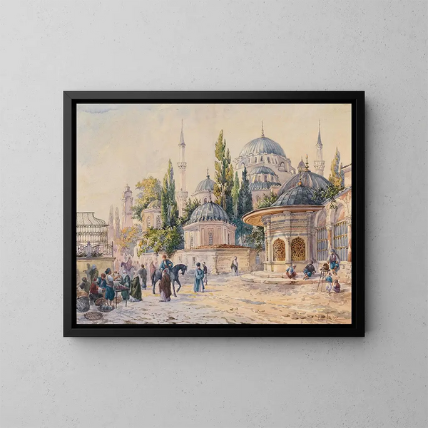 Sehzade-moskén i Laleli, Istanbul - Ludwig Hans Fischer — inramlat konstverk på väggen