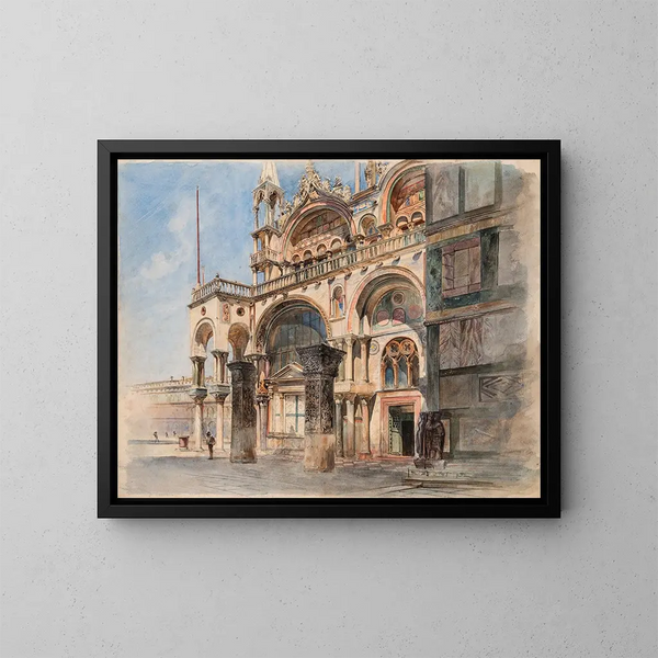 La basilique Saint-Marc à Venise - Ludwig Johann Passini — inramlat konstverk på väggen