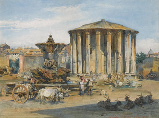 Le temple de Vesta à Rome - Ludwig Johann Passini — vy av konstverket