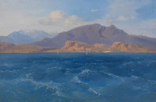 Ludwig Lange - Blick auf den Parnass mit den Ruinen von Krissa.webp