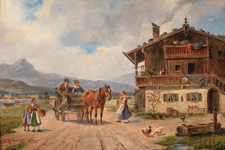 Ludwig MllerCornelius - Labung vor dem Bauernhaus am See.webp