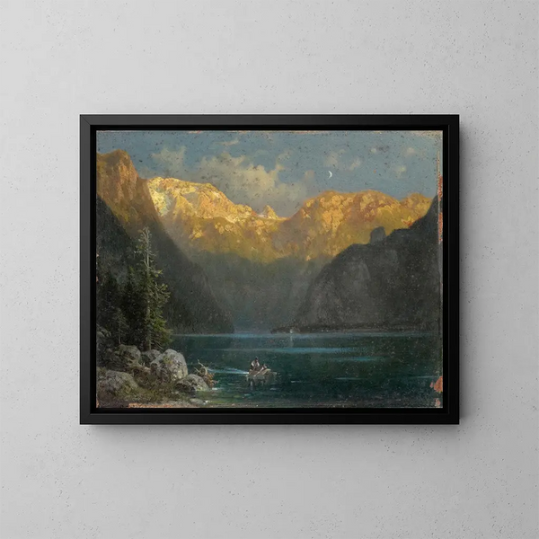 Atmosfär vid Königssee - Ludwig Sckell — inramlat konstverk på väggen