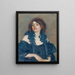 Portrait d'une dame - Ludwig Wieden — inramlat konstverk på väggen