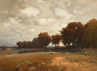 Ludwig Willroider - A Vast Landscape with Sheep.webp
