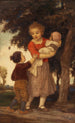 Les trois frères et sœurs - Ludwig von Zumbusch — vy av konstverket