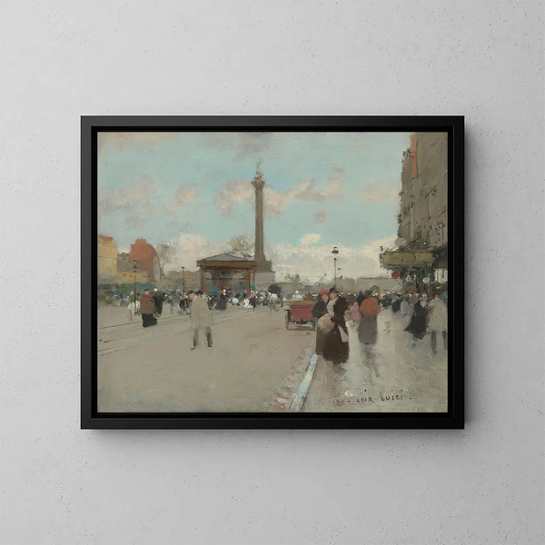 Place de la Bastille, Paris - Luigi Loir — inramlat konstverk på väggen
