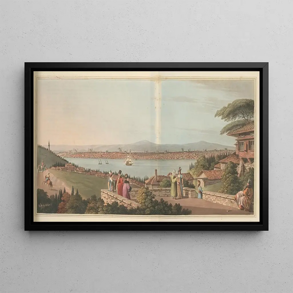 Vue de Constantinople - Luigi Mayer — inramlat konstverk på väggen