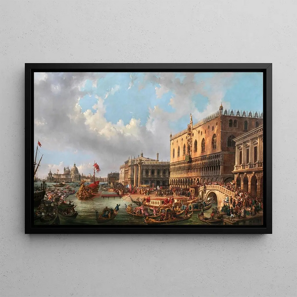 Luigi Querena - The Blessed Doge Francesco Morosini in 1693 leaves Venice to fight the Turks at the Peloponnese.webp
