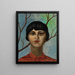 Portrait de Lina Zaquini - Luigi Russolo — inramlat konstverk på väggen