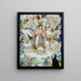 La Vierge du Rosaire avec sainte Catherine d'Alexandrie et sainte Catherine de Sienne - Luis Lagarto — inramlat konstverk på väggen