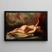 Nu allongé - Luis Ricardo Falero — inramlat konstverk på väggen