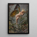 La fée du pavot - Luis Ricardo Falero — inramlat konstverk på väggen