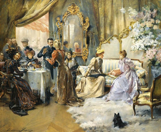 MadeleineJeanne Lemaire - Le Gouter Au Salon Du Peintre.webp
