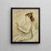 porträtt av Sarah Bernhardt 1844-1923 dramatisk konstnär - Madeleine Cartailhac — inramlat konstverk på väggen