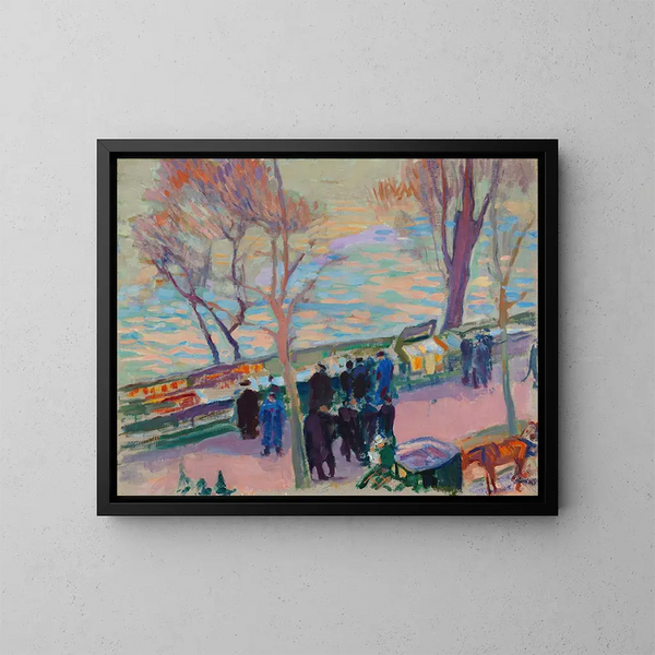 Bords de la Seine - Magnus Enckell — inramlat konstverk på väggen