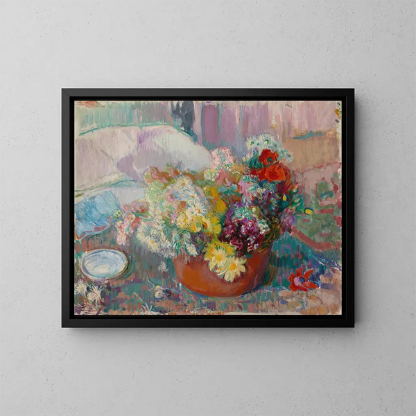 Blommor - Magnus Enckell — inramlat konstverk på väggen